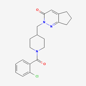 2-[[1-(2-Chlorobenzoyl)piperidin-4-yl]methyl]-6,7-dihydro-5H-cyclopenta[c]pyridazin-3-one