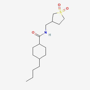 4-butyl-N-((1,1-dioxidotetrahydrothiophen-3-yl)methyl)cyclohexanecarboxamide