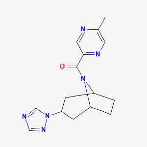 ((1R,5S)-3-(1H-1,2,4-triazol-1-yl)-8-azabicyclo[3.2.1]octan-8-yl)(5-methylpyrazin-2-yl)methanone