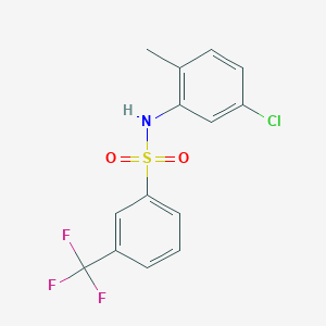molecular formula C14H11ClF3NO2S B249757 N-(5-chloro-2-methylphenyl)-3-(trifluoromethyl)benzenesulfonamide 