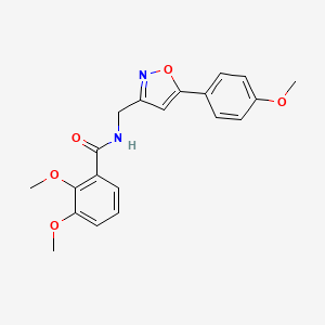molecular formula C20H20N2O5 B2497575 2,3-dimethoxy-N-((5-(4-methoxyphenyl)isoxazol-3-yl)methyl)benzamide CAS No. 953014-65-8