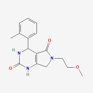 molecular formula C16H19N3O3 B2497578 6-(2-甲氧基乙基)-4-(邻甲苯基)-3,4,6,7-四氢-1H-吡咯并[3,4-d]嘧啶-2,5-二酮 CAS No. 899736-32-4