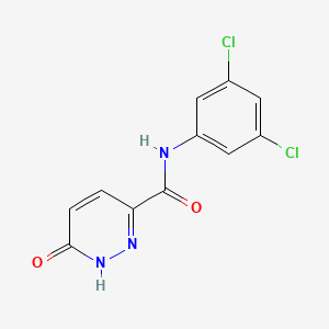 molecular formula C11H7Cl2N3O2 B2497581 N-(3,5-二氯苯基)-6-氧代-1H-吡啶并[3]嘧啶-3-甲酰胺 CAS No. 899749-19-0