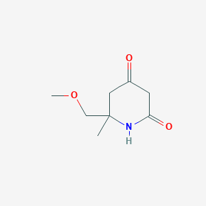 molecular formula C8H13NO3 B2497583 6-(甲氧基甲基)-6-甲基哌啶-2,4-二酮 CAS No. 2361634-42-4