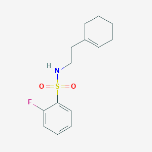 molecular formula C14H18FNO2S B249760 N-[2-(1-cyclohexen-1-yl)ethyl]-2-fluorobenzenesulfonamide 