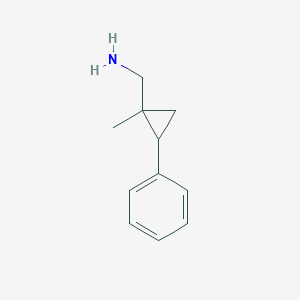 molecular formula C11H15N B2497601 (1-Methyl-2-phenylcyclopropyl)methanamine CAS No. 1936380-48-1