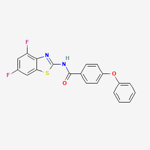 molecular formula C20H12F2N2O2S B2497605 N-(4,6-difluoro-1,3-benzothiazol-2-yl)-4-phenoxybenzamide CAS No. 941965-93-1