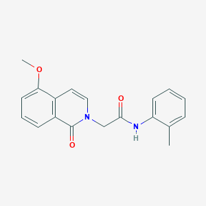 molecular formula C19H18N2O3 B2497609 2-(5-methoxy-1-oxoisoquinolin-2-yl)-N-(2-methylphenyl)acetamide CAS No. 868223-31-8