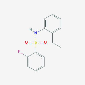molecular formula C14H14FNO2S B249761 N-(2-ethylphenyl)-2-fluorobenzenesulfonamide 