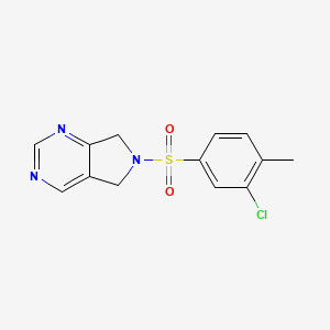 6-((3-chloro-4-methylphenyl)sulfonyl)-6,7-dihydro-5H-pyrrolo[3,4-d]pyrimidine