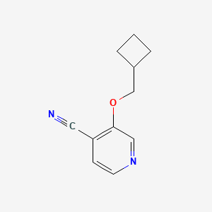 molecular formula C11H12N2O B2497614 3-(环丁基甲氧基)吡啶-4-腈 CAS No. 1934936-84-1