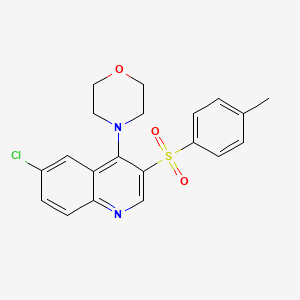 molecular formula C20H19ClN2O3S B2497618 4-(6-氯-3-对甲苯磺酰喹啉-4-基)吗啉 CAS No. 866846-20-0