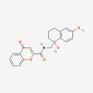 N-((1-hydroxy-6-methoxy-1,2,3,4-tetrahydronaphthalen-1-yl)methyl)-4-oxo-4H-chromene-2-carboxamide