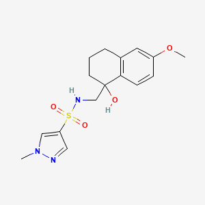 N-((1-hydroxy-6-methoxy-1,2,3,4-tetrahydronaphthalen-1-yl)methyl)-1-methyl-1H-pyrazole-4-sulfonamide