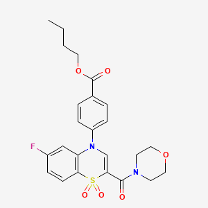 butyl 4-[6-fluoro-2-(morpholin-4-ylcarbonyl)-1,1-dioxido-4H-1,4-benzothiazin-4-yl]benzoate