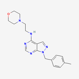 B2497648 1-(4-methylbenzyl)-N-(2-morpholinoethyl)-1H-pyrazolo[3,4-d]pyrimidin-4-amine CAS No. 612524-11-5