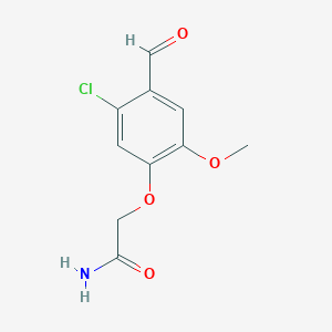 molecular formula C10H10ClNO4 B2497649 2-(5-氯-4-甲酰-2-甲氧基苯氧基)乙酰胺 CAS No. 486995-22-6