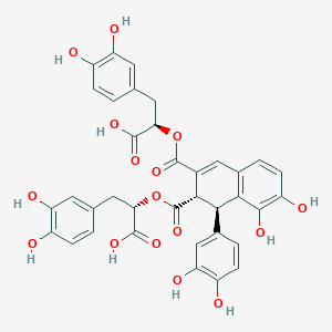 B2497659 (2S)-2-[(1R,2S)-3-[(1R)-1-Carboxy-2-(3,4-dihydroxyphenyl)ethoxy]carbonyl-1-(3,4-dihydroxyphenyl)-7,8-dihydroxy-1,2-dihydronaphthalene-2-carbonyl]oxy-3-(3,4-dihydroxyphenyl)propanoic acid CAS No. 199433-62-0