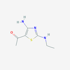 B2497661 1-(4-Amino-2-ethylamino-thiazol-5-yl)-ethanone CAS No. 107401-79-6
