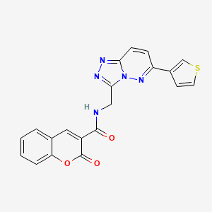 B2497667 2-oxo-N-((6-(thiophen-3-yl)-[1,2,4]triazolo[4,3-b]pyridazin-3-yl)methyl)-2H-chromene-3-carboxamide CAS No. 1903684-37-6