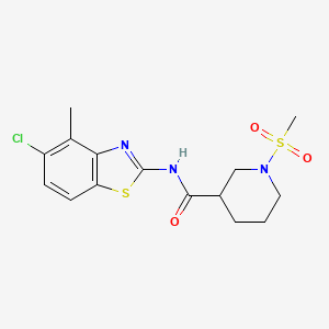 N-(5-chloro-4-methylbenzo[d]thiazol-2-yl)-1-(methylsulfonyl)piperidine-3-carboxamide