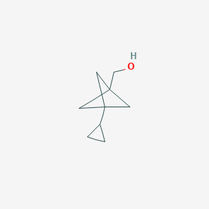 molecular formula C9H14O B2497678 (3-Cyclopropyl-1-bicyclo[1.1.1]pentanyl)methanol CAS No. 2287331-19-3