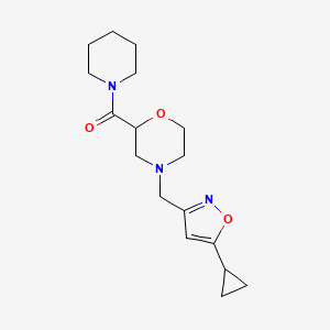 [4-[(5-Cyclopropyl-1,2-oxazol-3-yl)methyl]morpholin-2-yl]-piperidin-1-ylmethanone