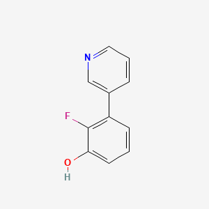 molecular formula C11H8FNO B2497684 2-Fluoro-3-(pyridin-3-yl)phenol CAS No. 1214372-15-2