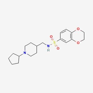 N-((1-cyclopentylpiperidin-4-yl)methyl)-2,3-dihydrobenzo[b][1,4]dioxine-6-sulfonamide