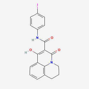 molecular formula C19H15IN2O3 B2497704 7-羟基-N-(4-碘苯基)-5-氧代-2,3-二氢-1H,5H-喹啉-6-甲酰胺 CAS No. 303987-36-2