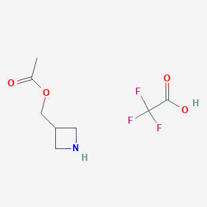 molecular formula C8H12F3NO4 B2497710 Azetidin-3-ylmethyl acetate;2,2,2-trifluoroacetic acid CAS No. 2490432-16-9