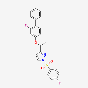 3-{1-[(2-fluoro[1,1'-biphenyl]-4-yl)oxy]ethyl}-1-[(4-fluorophenyl)sulfonyl]-1H-pyrazole