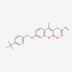 2-[7-[(4-Tert-butylphenyl)methoxy]-4-methyl-2-oxochromen-3-yl]acetic acid