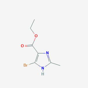 molecular formula C7H9BrN2O2 B2497715 5-bromo-2-méthyl-1H-imidazole-4-carboxylate d’éthyle CAS No. 2092287-33-5