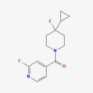 molecular formula C14H16F2N2O B2497721 (4-Cyclopropyl-4-fluoropiperidin-1-yl)-(2-fluoropyridin-4-yl)methanone CAS No. 2224480-50-4