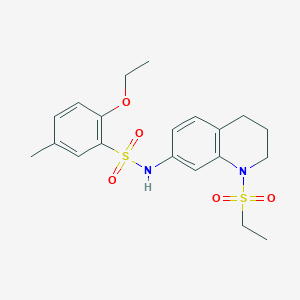 molecular formula C20H26N2O5S2 B2497732 2-乙氧基-N-(1-(乙基磺酰)-1,2,3,4-四氢喹啉-7-基)-5-甲基苯磺酰胺 CAS No. 946374-27-2