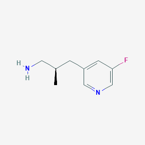 molecular formula C9H13FN2 B2497733 (2R)-3-(5-Fluoropyridin-3-yl)-2-methylpropan-1-amine CAS No. 2248186-85-6