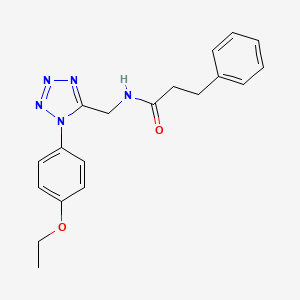 N-((1-(4-ethoxyphenyl)-1H-tetrazol-5-yl)methyl)-3-phenylpropanamide