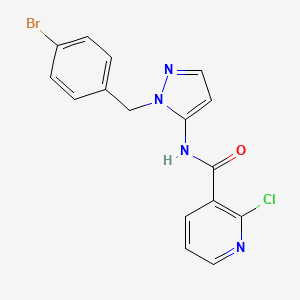 N-[2-[(4-bromophenyl)methyl]pyrazol-3-yl]-2-chloropyridine-3-carboxamide