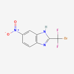 molecular formula C8H4BrF2N3O2 B2497744 2-[Bromo(difluoro)methyl]-5-nitro-1H-benzimidazole CAS No. 1353778-45-6
