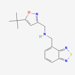 1-(2,1,3-Benzothiadiazol-4-yl)-N-[(5-tert-butyl-1,2-oxazol-3-yl)methyl]methanamine
