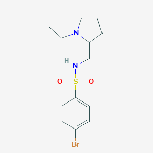 molecular formula C13H19BrN2O2S B249775 4-bromo-N-[(1-ethyl-2-pyrrolidinyl)methyl]benzenesulfonamide 