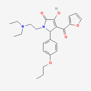 1-(2-(diethylamino)ethyl)-4-(furan-2-carbonyl)-3-hydroxy-5-(4-propoxyphenyl)-1H-pyrrol-2(5H)-one