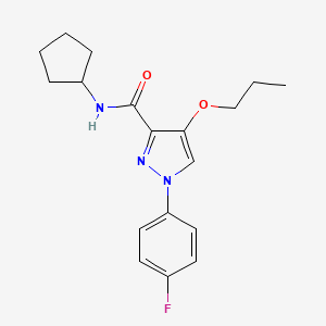N-cyclopentyl-1-(4-fluorophenyl)-4-propoxy-1H-pyrazole-3-carboxamide