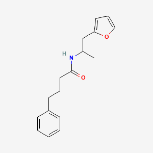 molecular formula C17H21NO2 B2497761 N-(1-(呋喃-2-基)丙基)-4-苯基丁酰胺 CAS No. 1235143-45-9