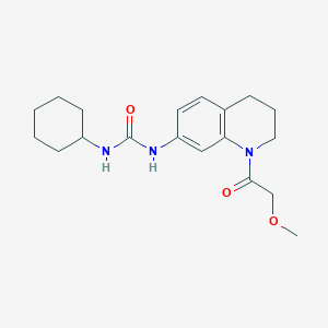 molecular formula C19H27N3O3 B2497772 1-环己基-3-(1-(2-甲氧基乙酰)-1,2,3,4-四氢喹啉-7-基)脲 CAS No. 1203330-25-9