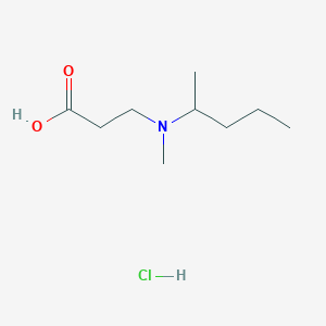 molecular formula C9H20ClNO2 B2497781 3-(Methyl(pentan-2-yl)amino)propanoic acid hydrochloride CAS No. 2375269-26-2