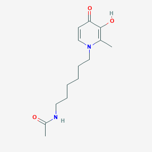 molecular formula C14H22N2O3 B2497782 CC(=O)Nccccccn1C=CC(=O)C(O)=C1C CAS No. 1643659-63-5