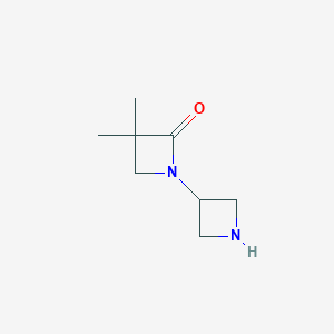 molecular formula C8H14N2O B2497786 1-(Azetidin-3-yl)-3,3-dimethylazetidin-2-one CAS No. 2378501-82-5