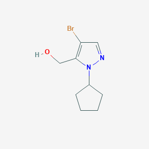 molecular formula C9H13BrN2O B2497787 (4-溴-1-环戊基-1H-吡唑-5-基)甲醇 CAS No. 2101197-56-0